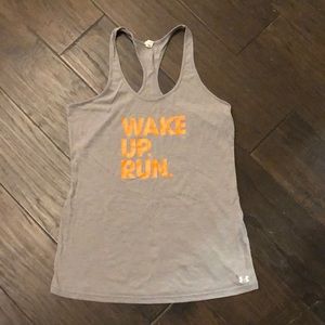 Grey Under Armour Tank Top with Neon Prints